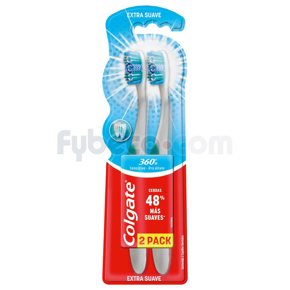 Pack-De-Cepillos-Dentales-360°-Sensitive-Pro-Alivio-2-Unidades-imagen
