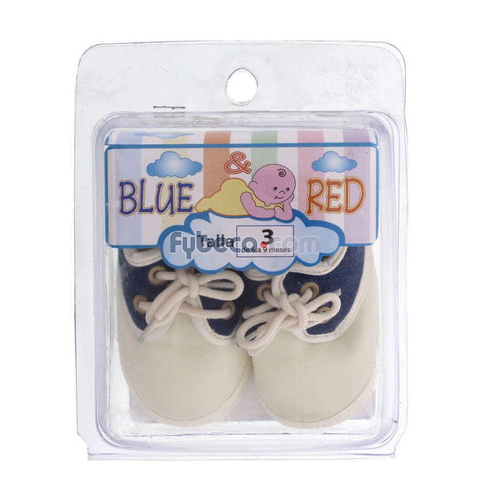 Zapatos-Bebés-Blue-Red-N.-1137-Paquete-imagen