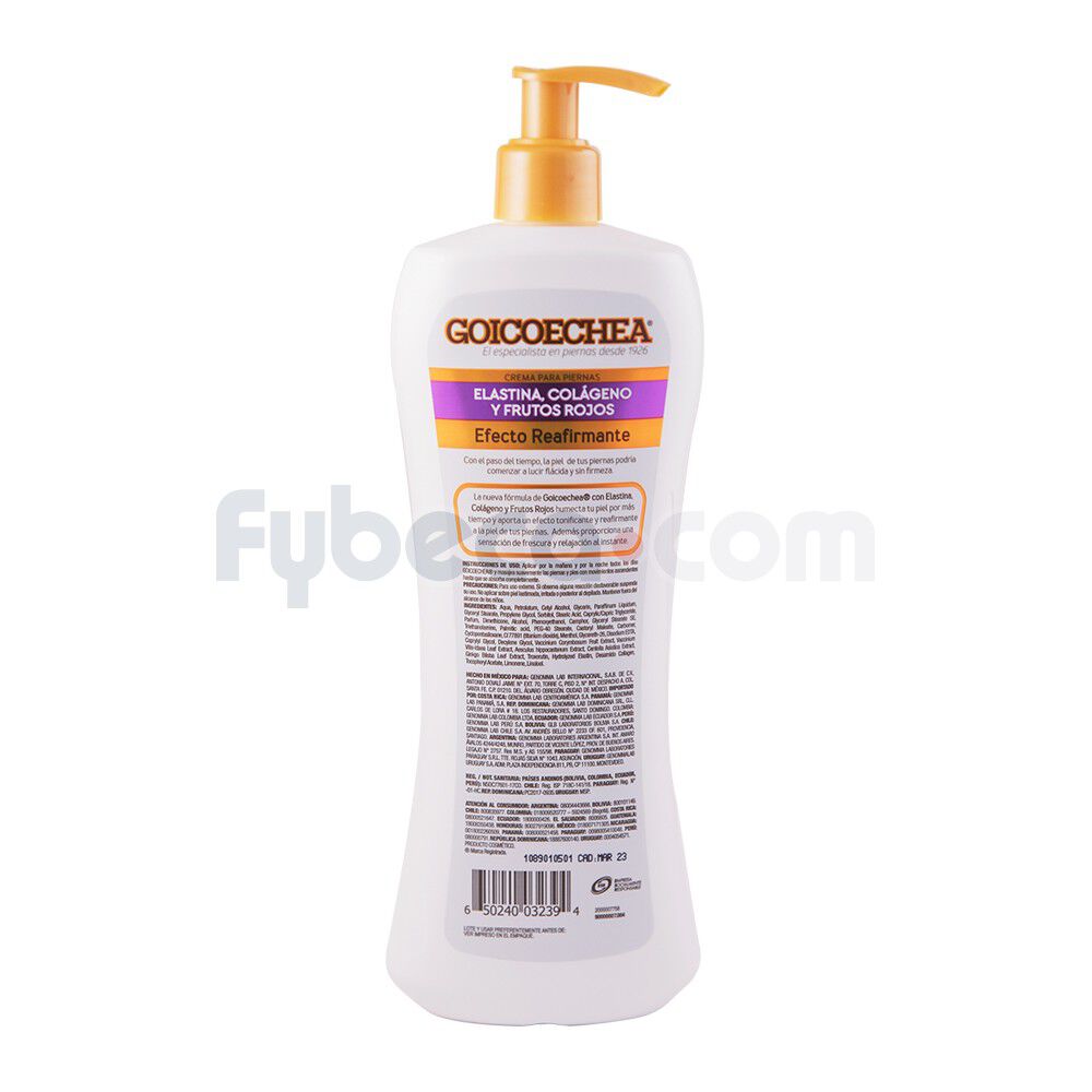 Crema-Para-Piernas-Elastina-Colágeno-Y-Frutos-Rojos-400-Ml-Unidad-imagen-2