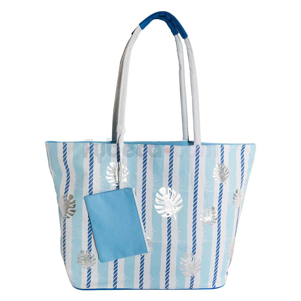 Bolso Playero Viceversa Diseno De Lineas Y Hojas Unidad Fybeca