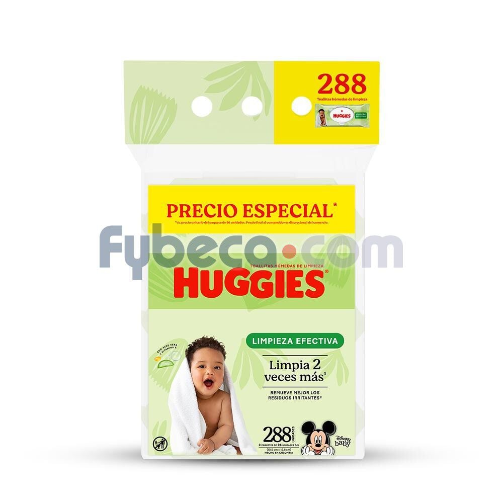 Toallitas-H&uacute;medas-Huggies-Limpieza-Efectiva-Desechables-288-Un-imagen-1