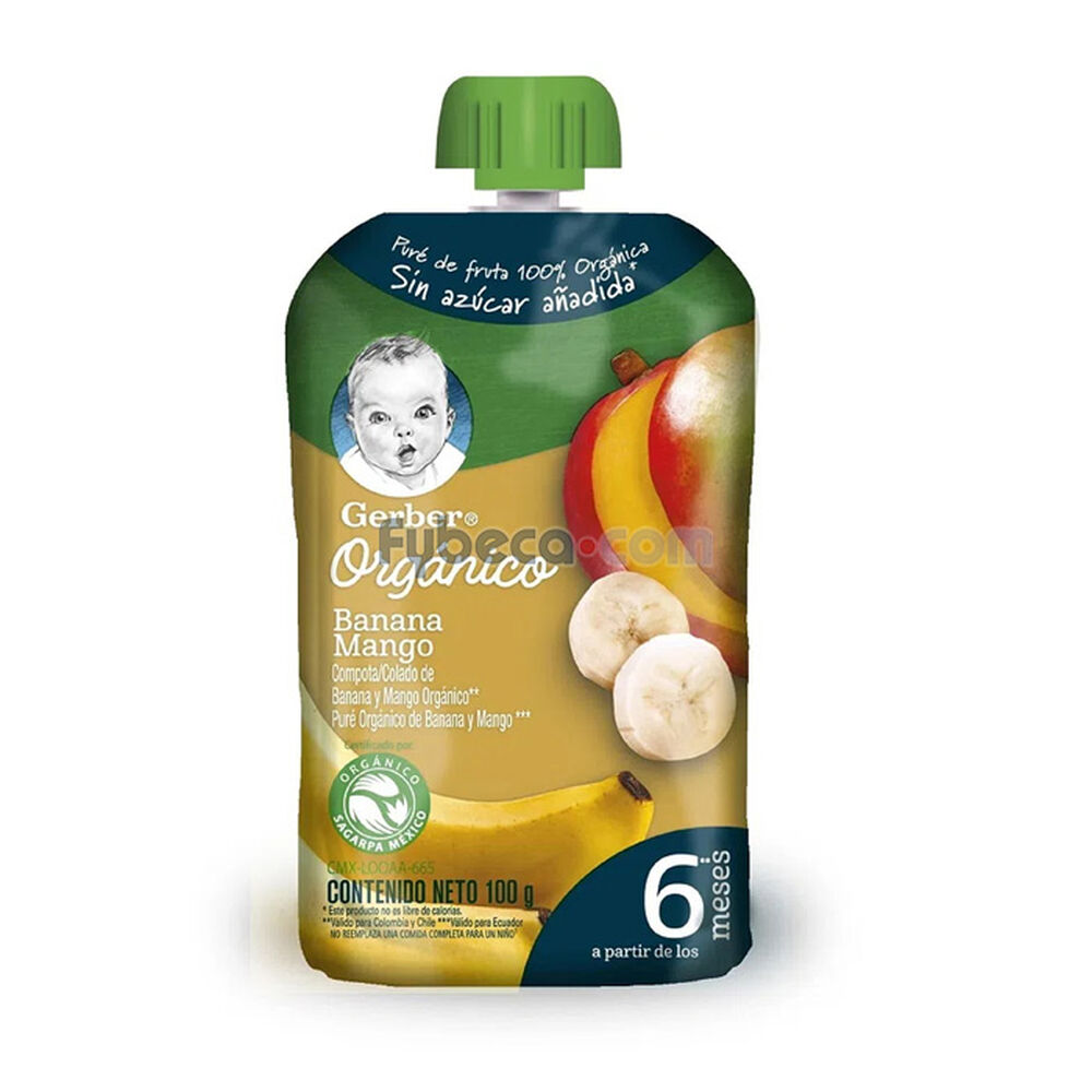 Compota-De-Frutas-Orgánico-Banana-Y-Mango-100-G-Doypack-Unidad-imagen