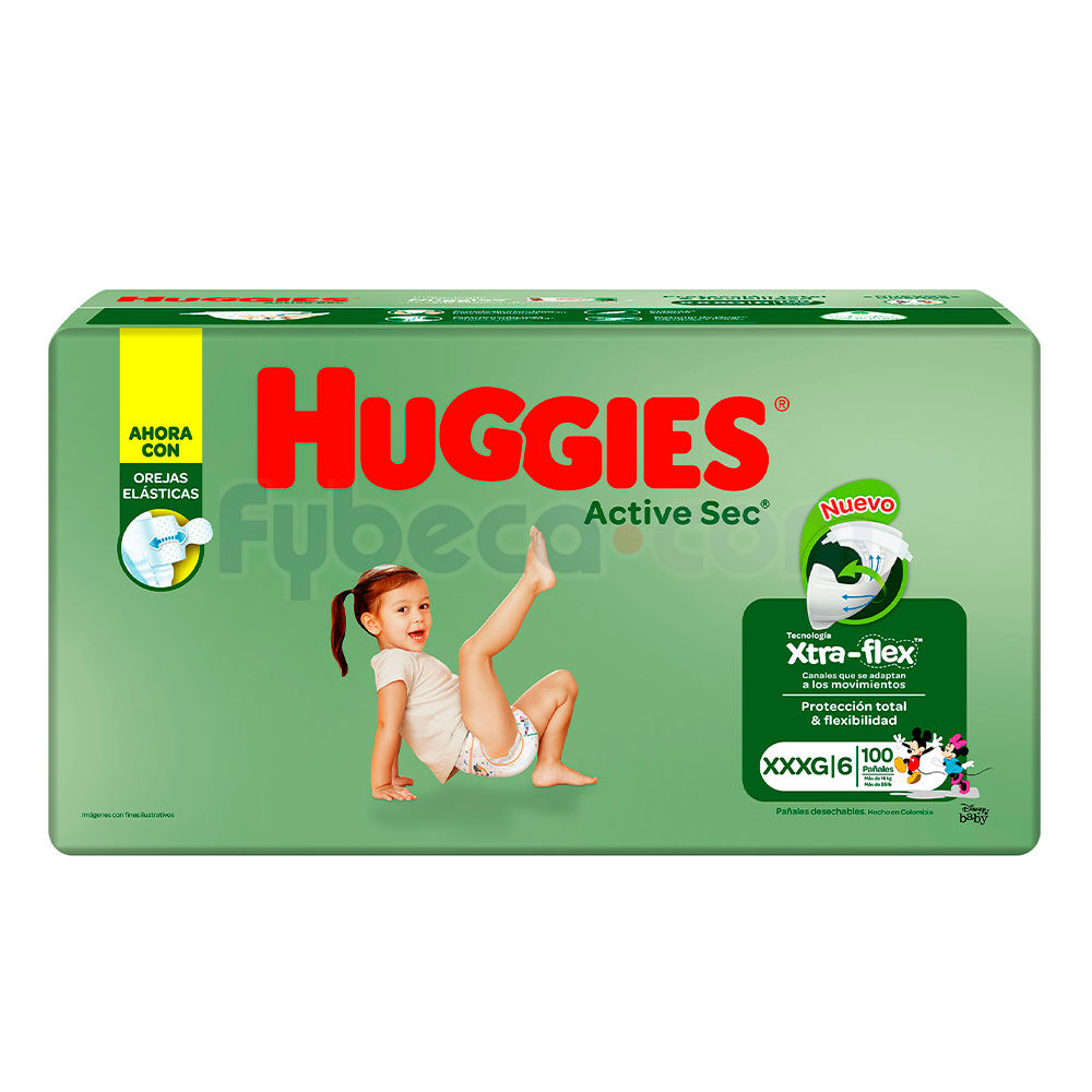 pañales active sec huggies