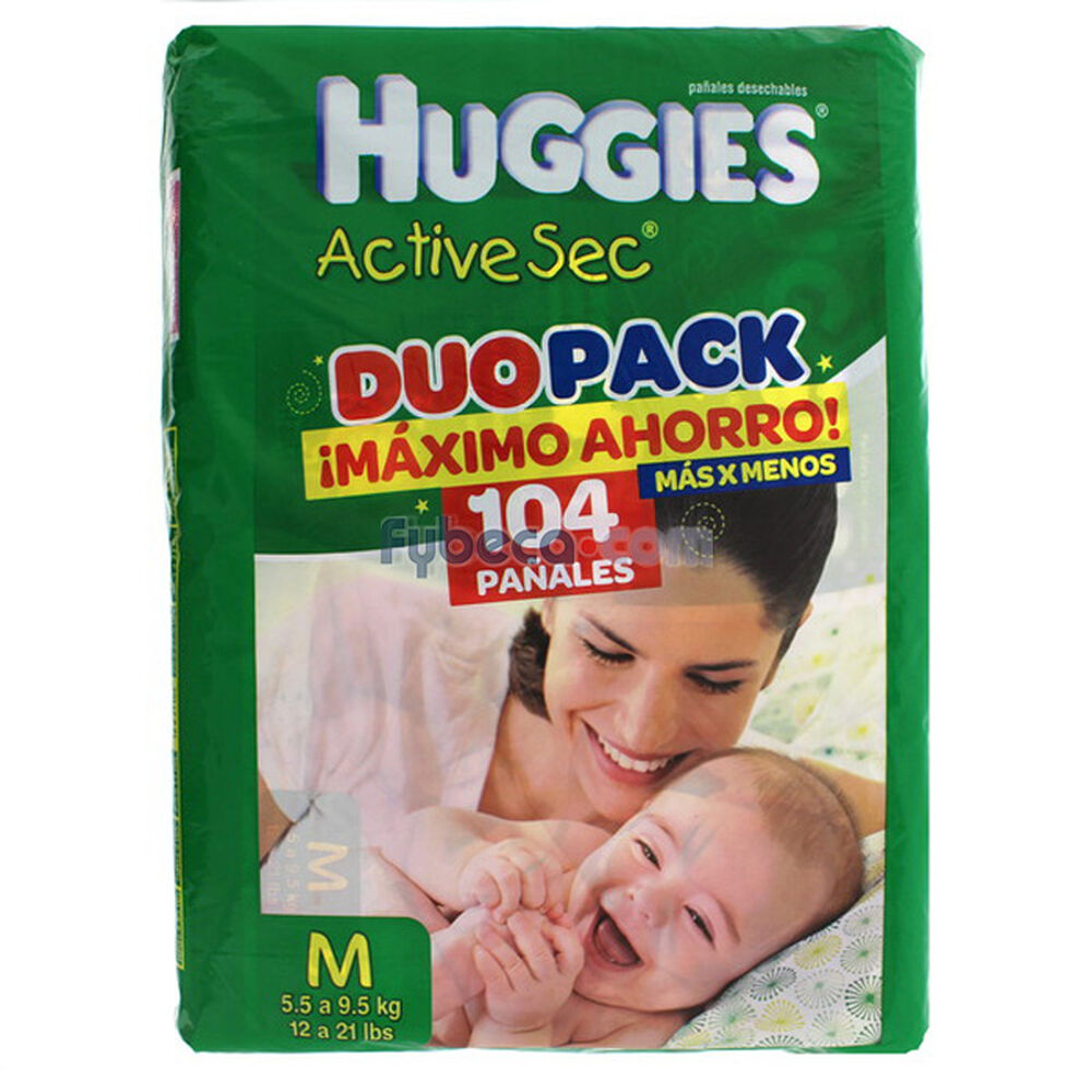 Pañales-Huggies-Active-Sec-Duo-Pack-M-Paquete-imagen
