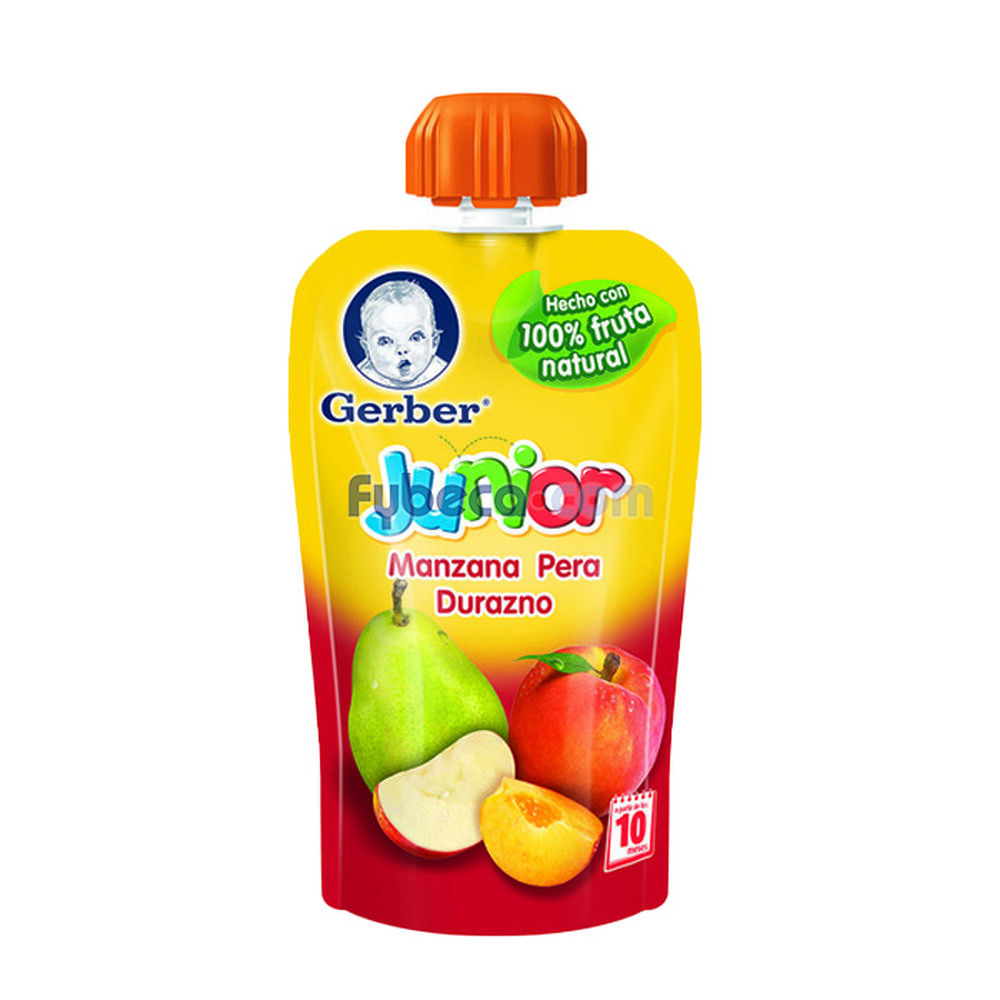 Compota-Gerber-Punch-Manzana,-Pera,-Durazno-120-G-Sachet-imagen