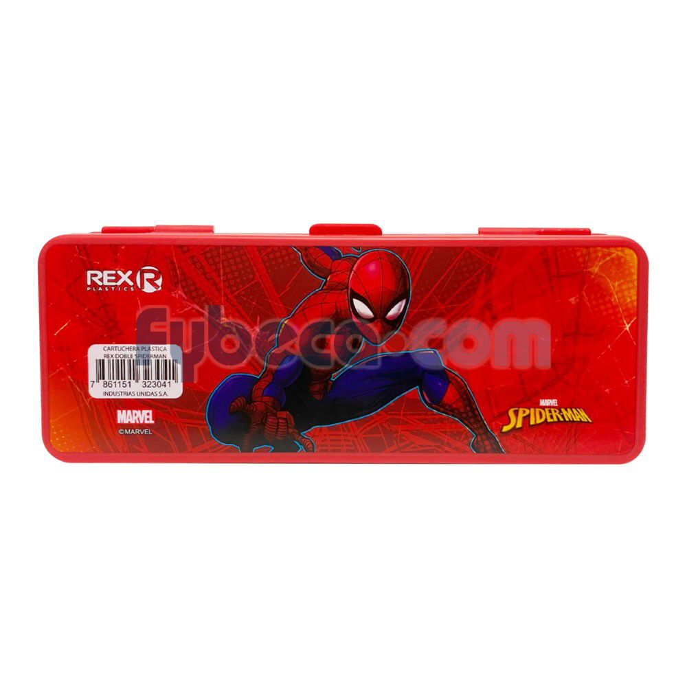 Cartuchera-Pl&atilde;?Stica-Rex-Doble-Spiderman-imagen-1