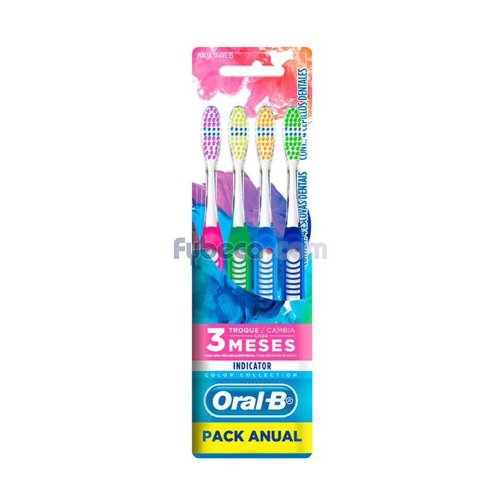 Pack-Familiar-De-Cepillos-Dentales-Indicator-Colors-4-Unidades-imagen