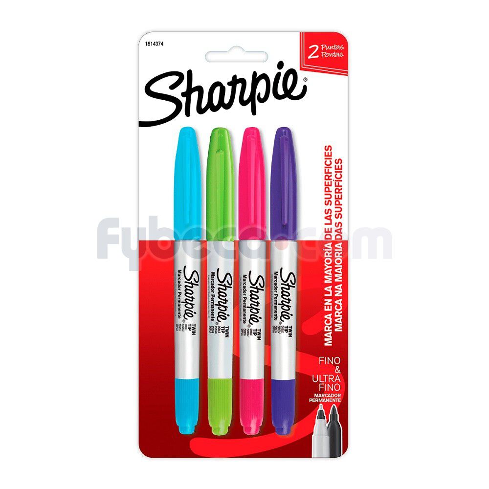 Marc.-Sharpie-4-Col-Doble-Punta-imagen