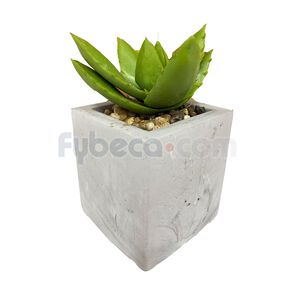 Planta-Artificial-con-Maceta-de-Cemento-Decorativa-10.5x10x21-Cm-Unidad-imagen