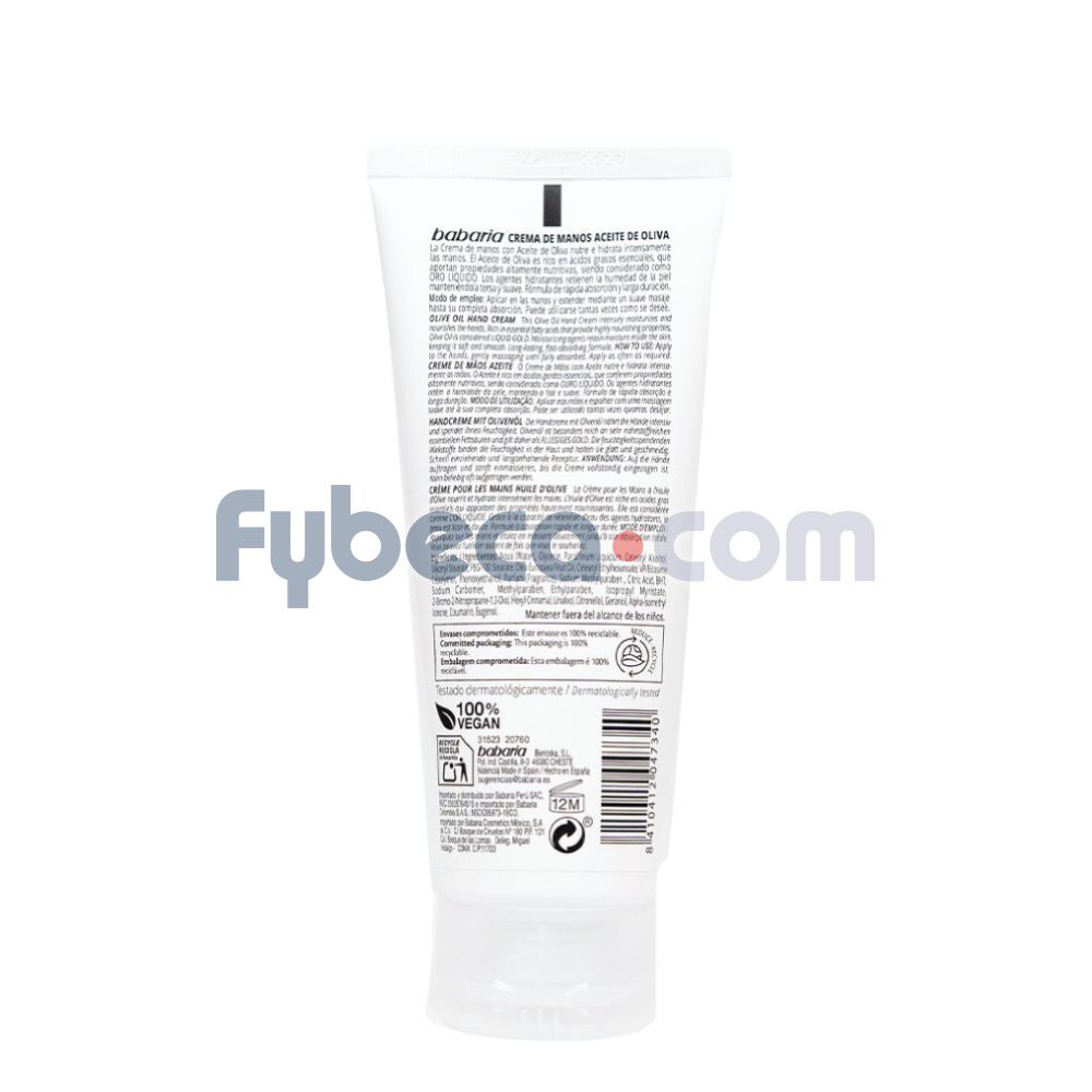Babaria-Crema-De-Manos-De-Oliva-75-Ml-2.5-Fl.Oz-imagen-2