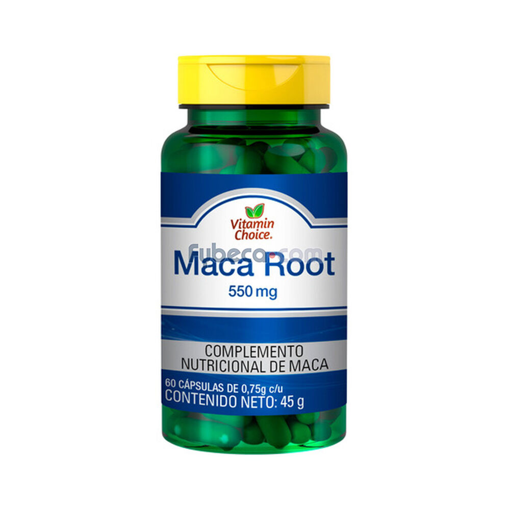 Maca-Root-Vitamin-Choice-550-Mg-Frasco-imagen
