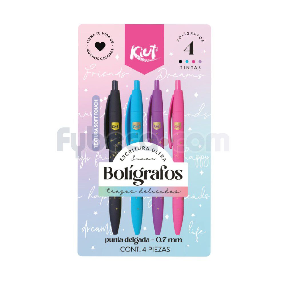 Blister-Boligrafos-Kiut-Colores-X4-Und-556052-imagen