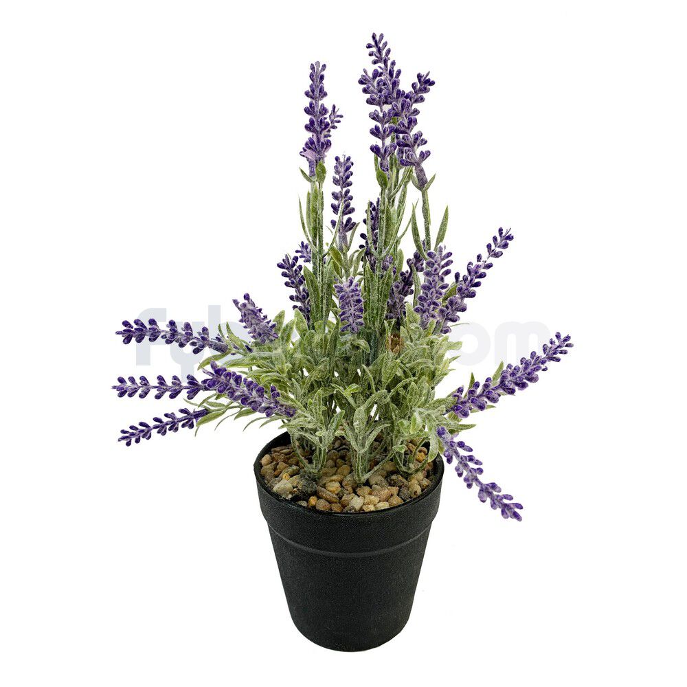 Planta-Artificial-Lavanda-con-Maceta-de-Plástico-Decorativa-10.5x10x28-Cm-Unidad--imagen