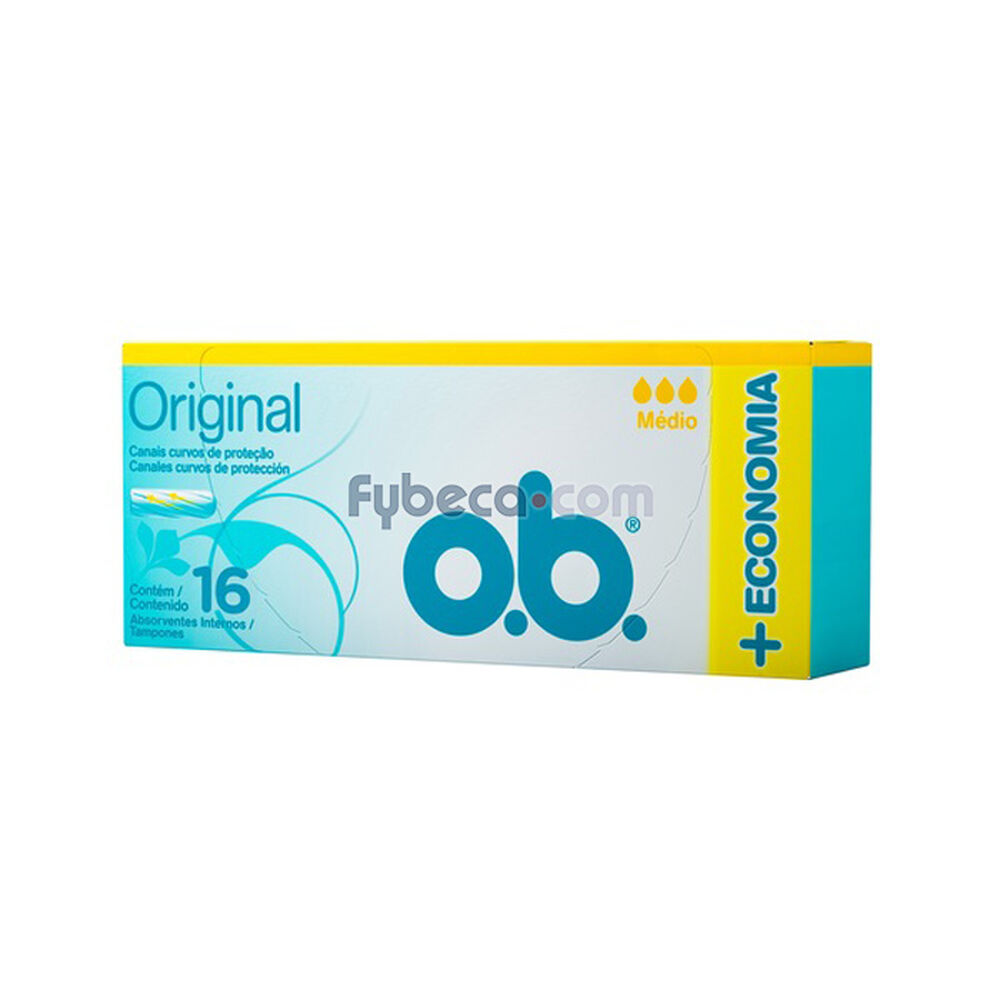peine Extracto Cadera Tampones O.b Original Medio 16 Unidades | Fybeca