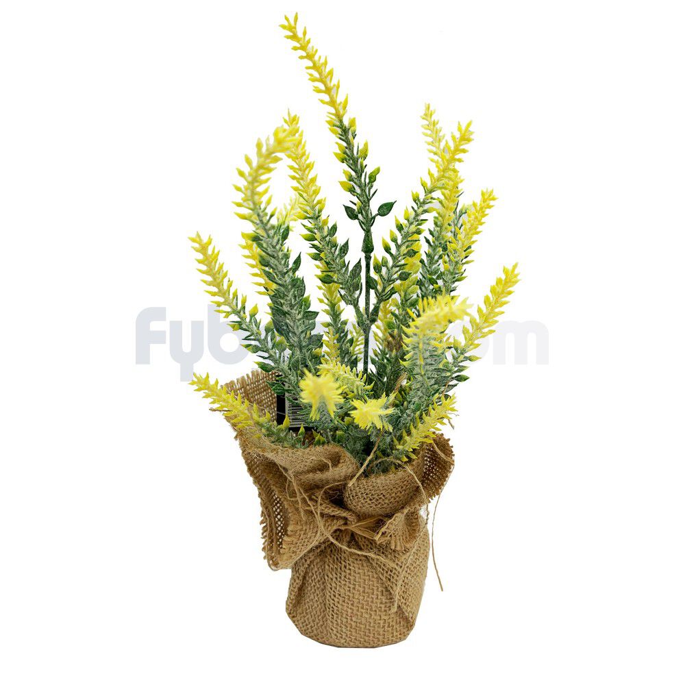 Planta-Artificial-Con-Maceta-de-Yute-Decorativa-Amarillas-Unidad-imagen