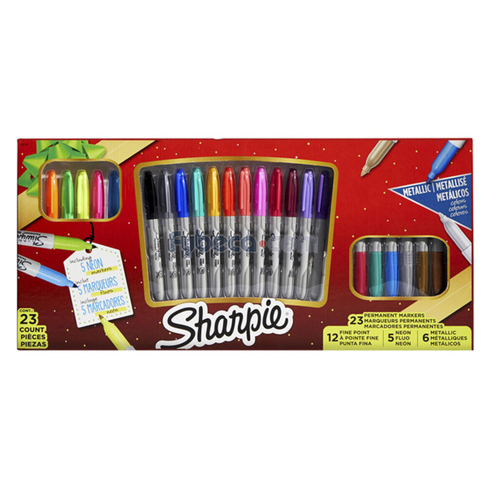 Marcador-Sharpie-Ne&oacute;n-Mas-Met&aacute;licos-Paquete-imagen