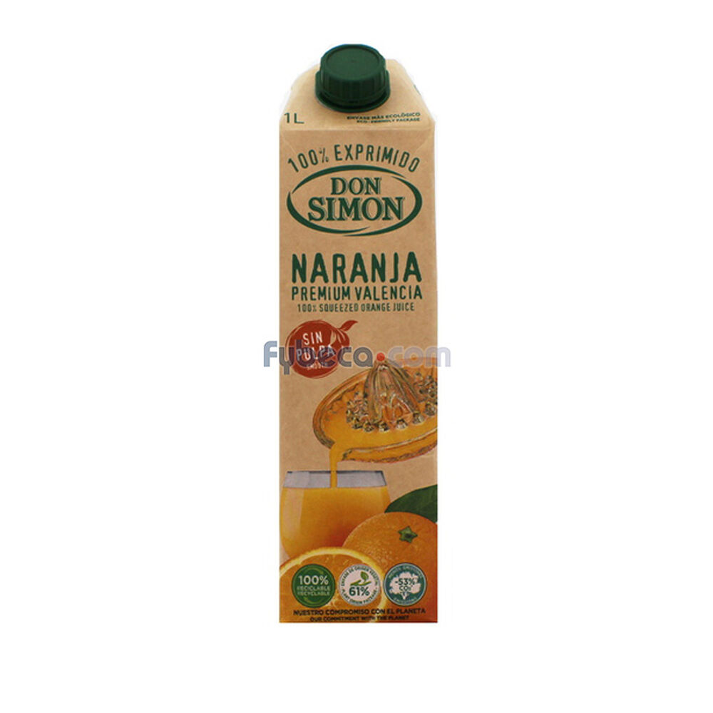 Jugo-Naranja-Premium-Valencia-100%-Exprimido-Sin-Pulpa-1-L-Tetra-Pak-Unidad-imagen