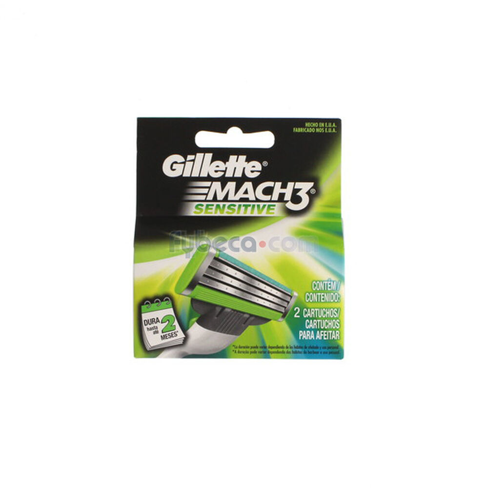 Repuestos-Gillette-Mach-3-Sensitive-Paquete-imagen