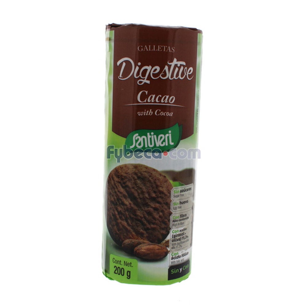 Galletas Sin Azúcar Santiveri Digestive Cacao 200 G Unidad