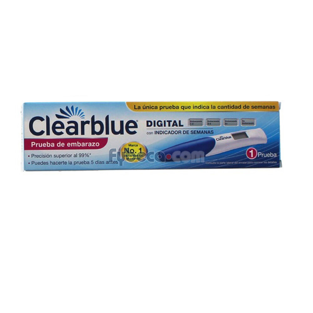 Prueba De Embarazo Clearblue Digital X1