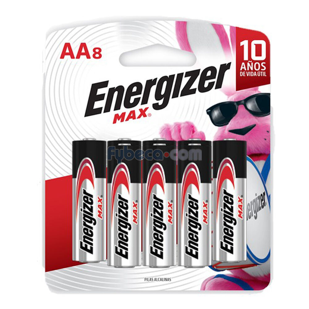 Pilas Alcalinas Energizer Max Aa8 Paquete