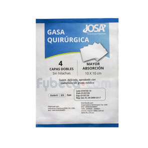 Gasa-Quirúrgica-Josa-10-X-10-Cm-Sin-Hilacha-Paquete-imagen