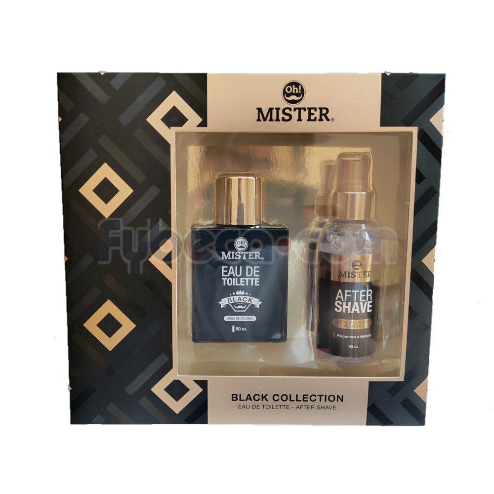 Eau De Toilette + After Shave Black 50 Ml + 90 Ml Unidad Fybeca