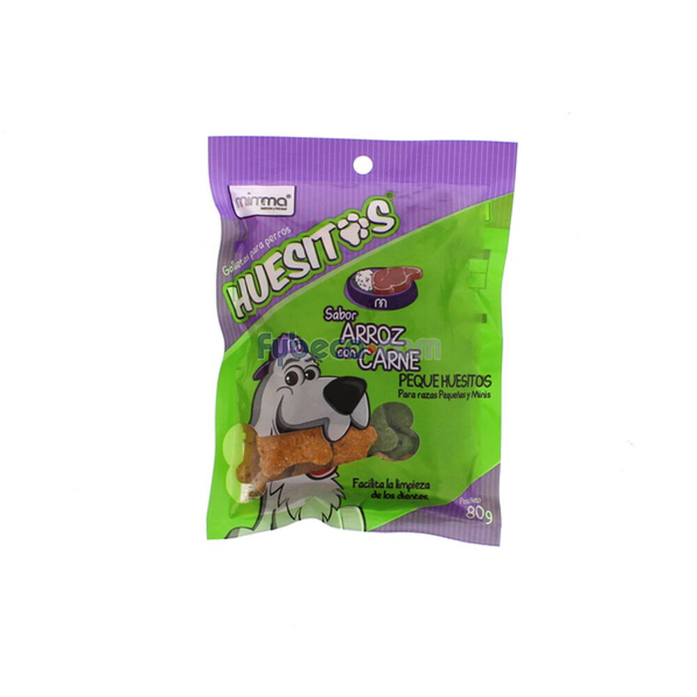 Galletas-Para-Perros-Huesitos-Mimma-Arroz-Con-Carne-Razas-Pequeñas-80-G-Unidad-imagen
