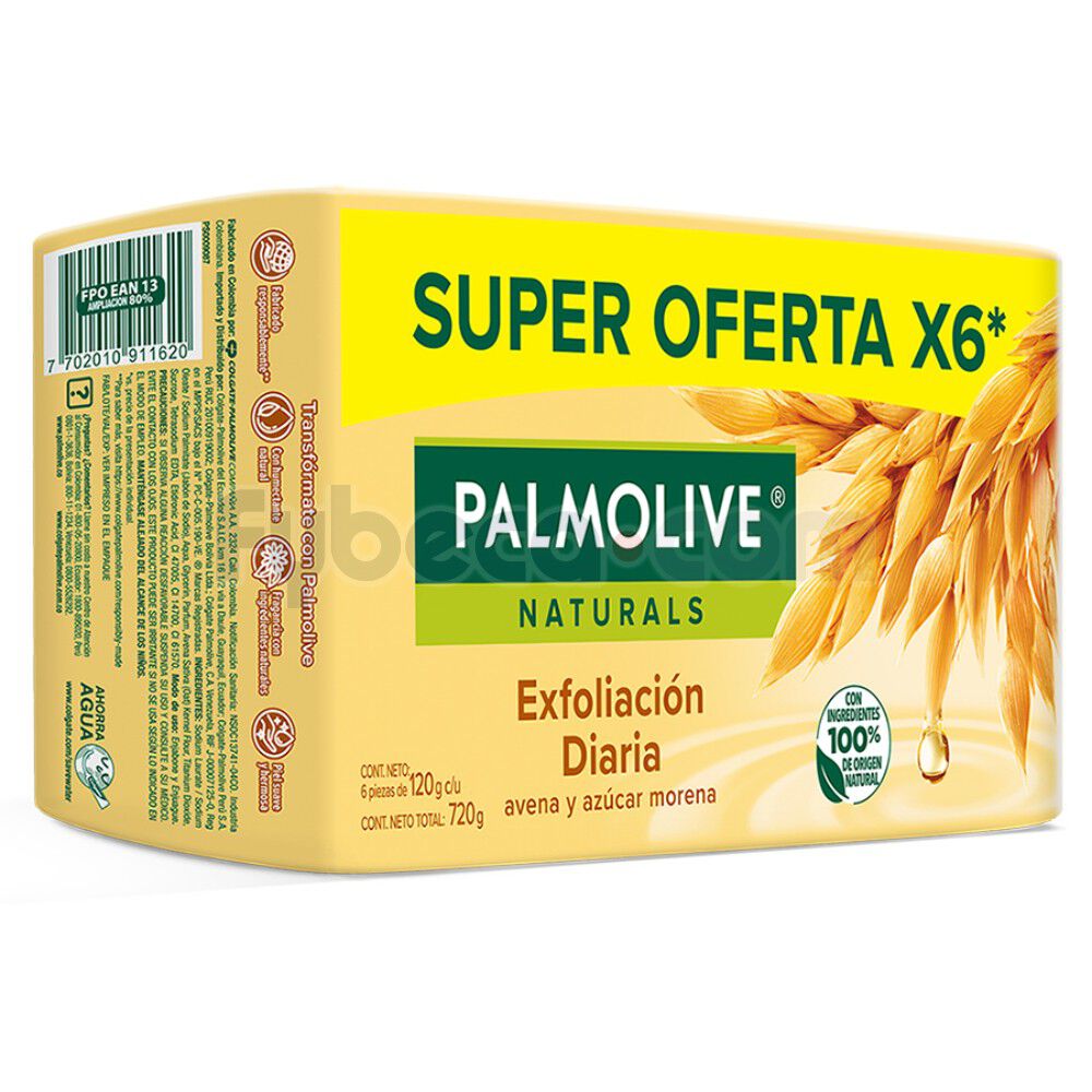 Paquete-De-Jabones-Avena-Y-Azúcar-Morena-6x120-G-Paquete-Unidad-imagen