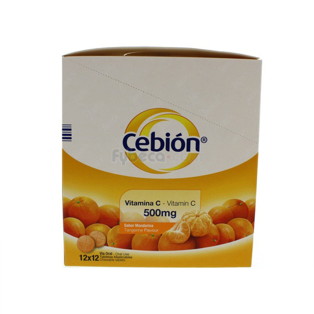 Cebion-Tab.Mast.-Mandarina-500Mg-C/12-Suelta--imagen