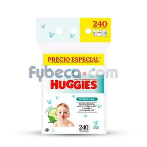 Toallitas-H&uacute;medas-Huggies-Cuidado-4-en-1-Desechables-240-Un-imagen