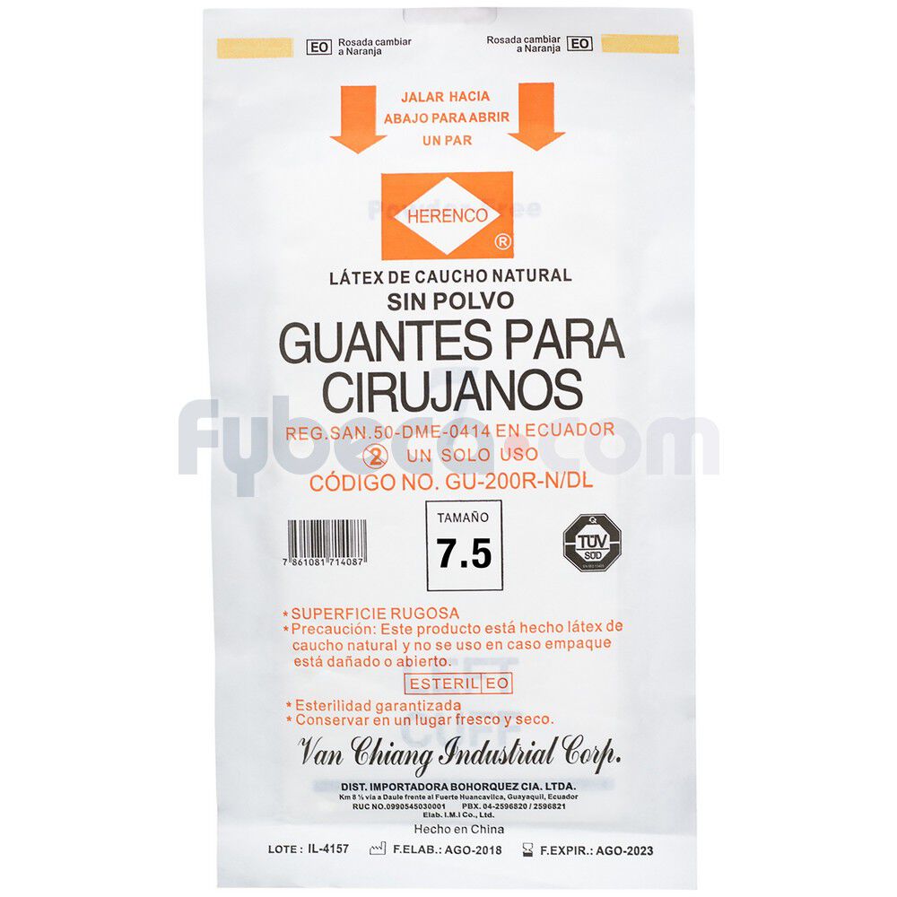 Guante-Esteril-Herenco-Sin-Polvo-Talla-7-1/2--C/50-imagen