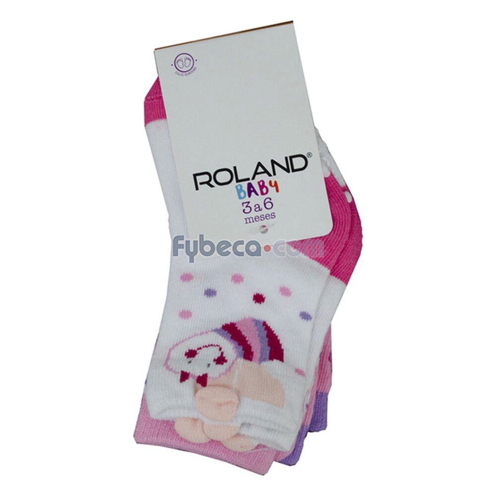 Medias-Bebés-Roland-Tonos-Rosas-Talla-3---6-Surtido-Paquete-imagen