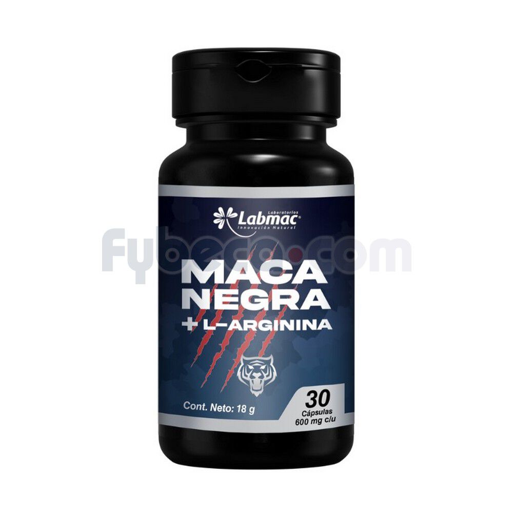 Maca-Negra+-L-Arginina-Cã?Psulas-600-F/30-imagen