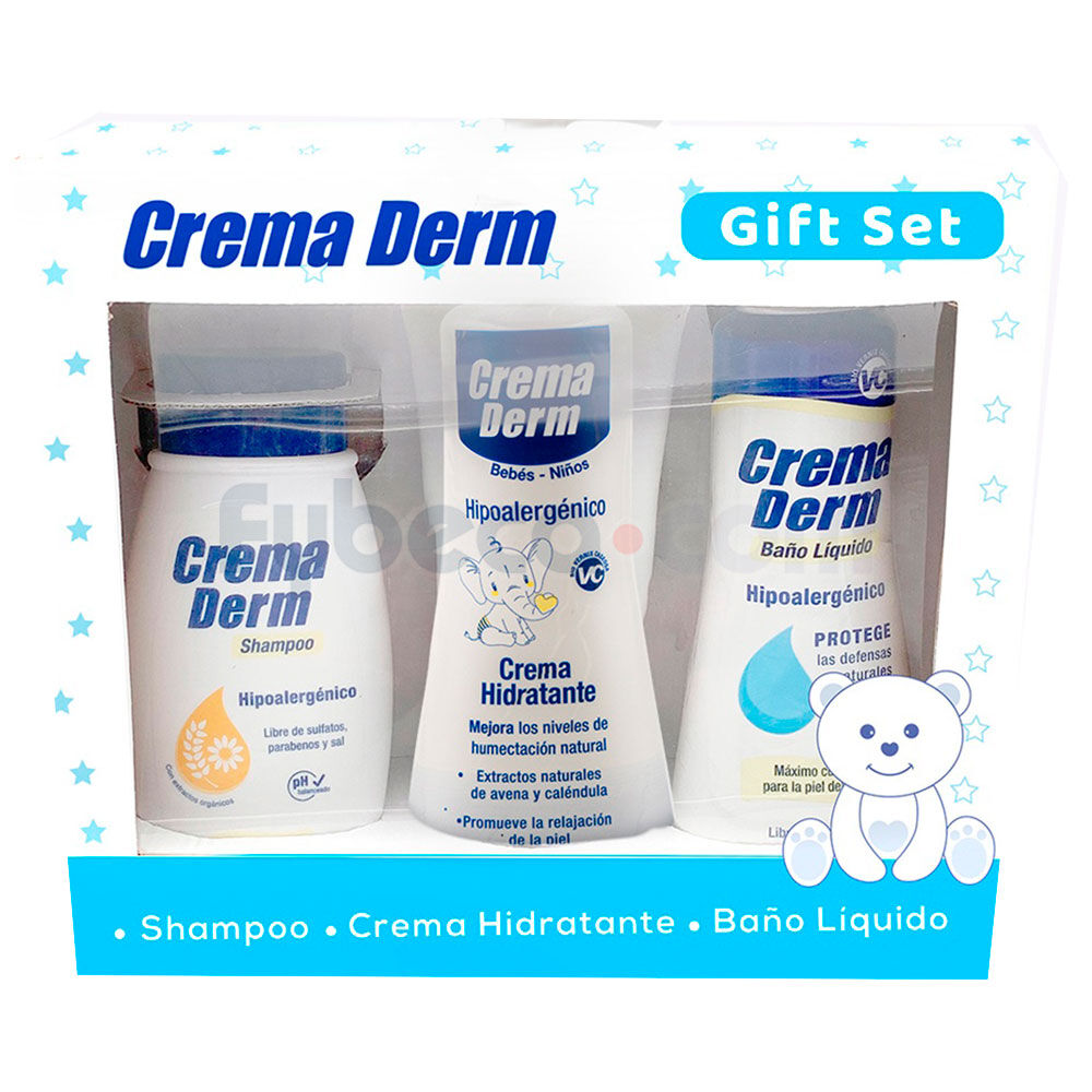 Shampoo-+-Crema-Hidratante-Y-Baño-Líquido-Crema-Derm-Paquete-imagen