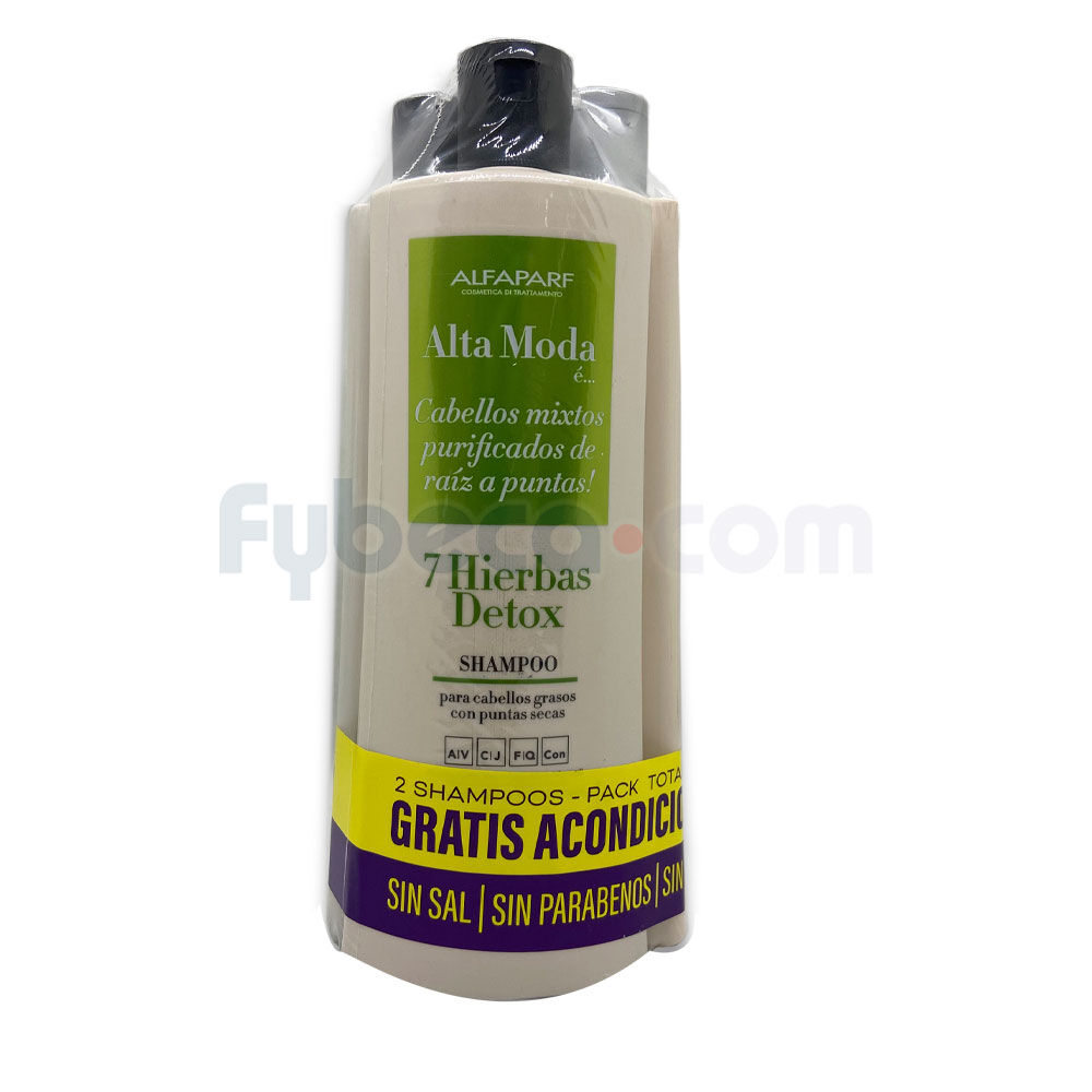 Alta-Moda-7-Hierbas-Detox-Shampoo-Y-Acondicionador-Alfaparf-Paquete-imagen