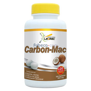 Carbon-Mac-Tabletas-500Mg-F/100-+-20-Caja-imagen