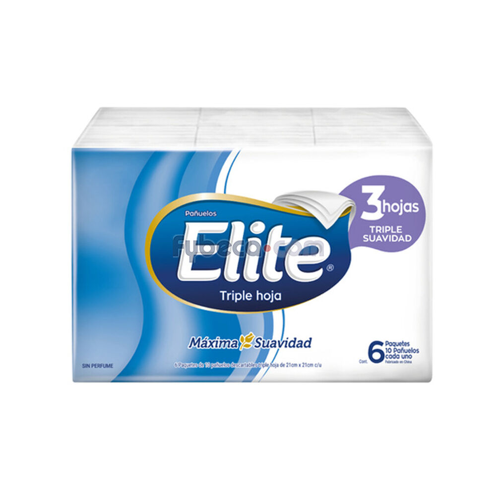 Pañuelos-Faciales-Elite-Triple-Hoja-Paquete-imagen