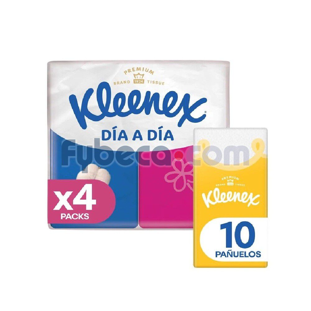 Kleenex-Pa&ntilde;uelo-Original-D&iacute;a-a-D&iacute;a-4-Paquetes-x-10c/u-imagen