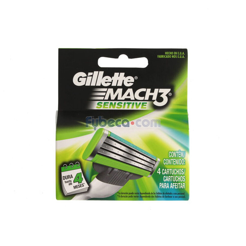 Repuestos-Gillette-Mach-3-Sensitive-Caja-imagen
