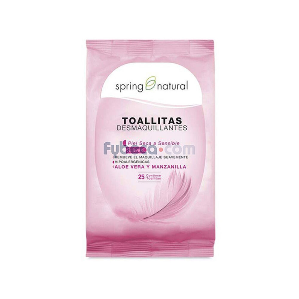 Toallitas-Desmaquillantes-Spring-Natural-Suaves-Piel-Seca-A-Sensible-Paquete-imagen