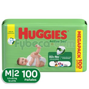 Pañales-Huggies-Active-Sec-Xtra---Flex-Megapack-M-Paquete-imagen