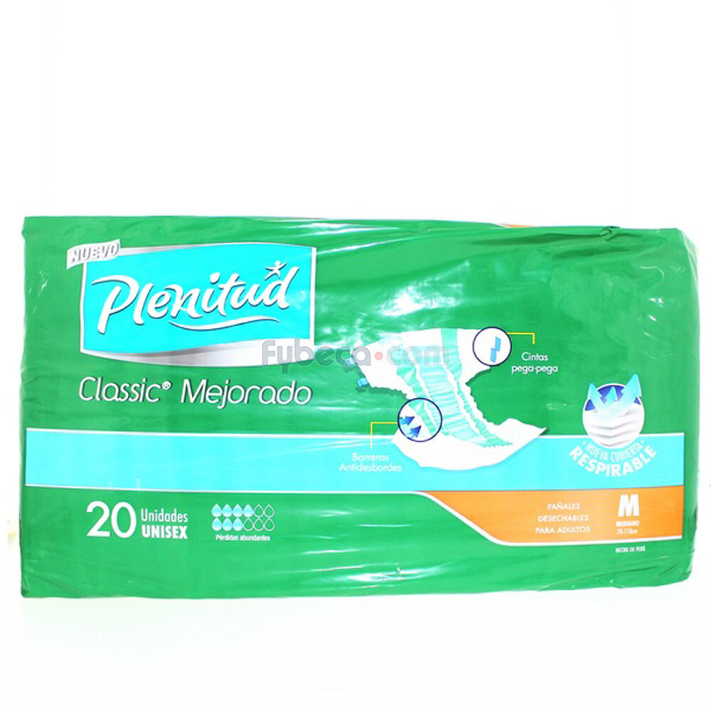 Pañales-Para-Adultos-Fuerte-Plenitud-Classic-M-Paquete--imagen