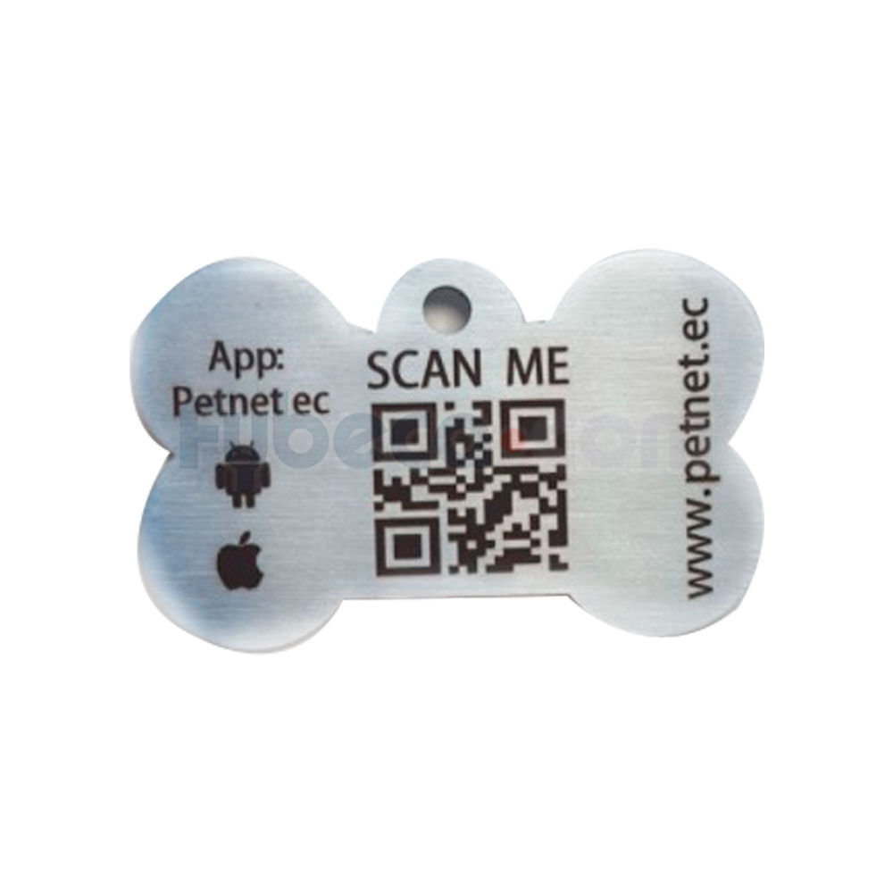 Placa-De-Identificación-Mascota-Petnet-Ec-Con-Código-Qr-Unidad-imagen