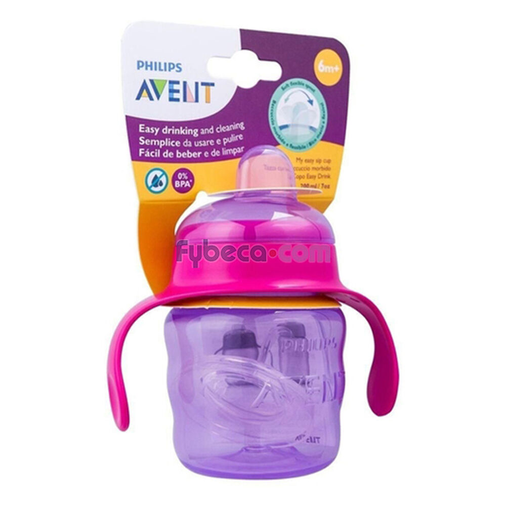 Vaso-Avent-Con-Boquilla-Suave-Niña-200-Ml-Unidad-imagen