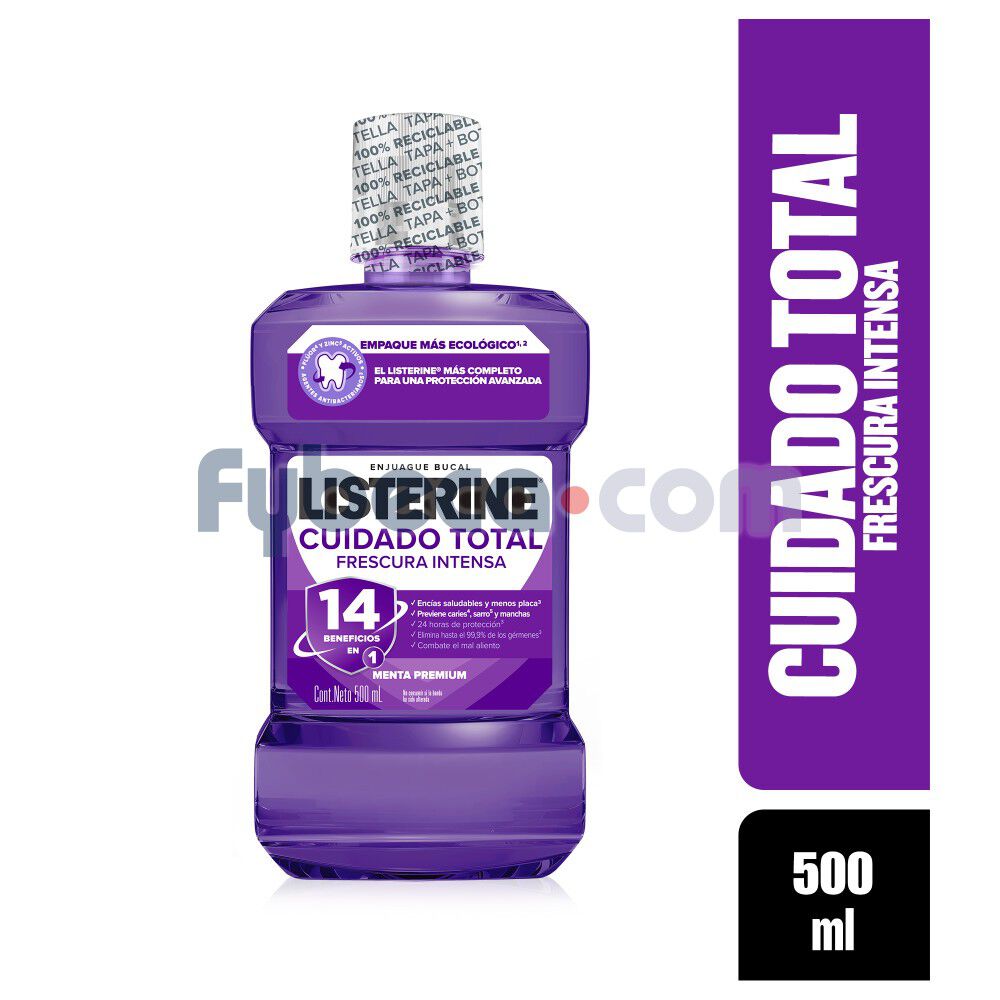 Enjuague Bucal Listerine Cuidado Total 500 Ml Frasco Fybeca