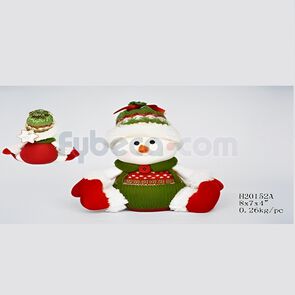 Hombre-De-Nieve-Sentado-Verde-Peq-H20152A-imagen