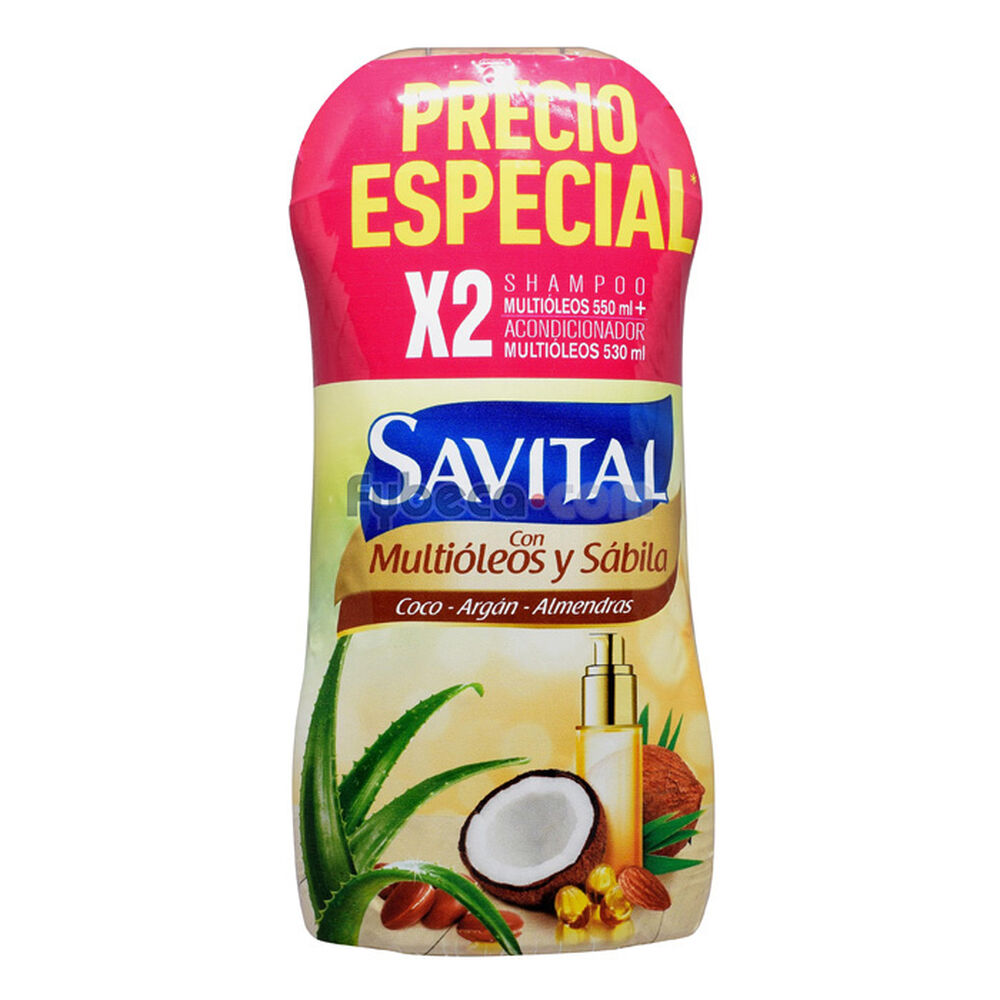 Acondicionador-Y-Shampoo-Savital-Multióleos-Y-Sábila-Paquete-imagen