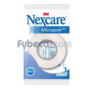 Esparadrapo Nexcare Micropore Blanco 12 mm x 3 m Unidad