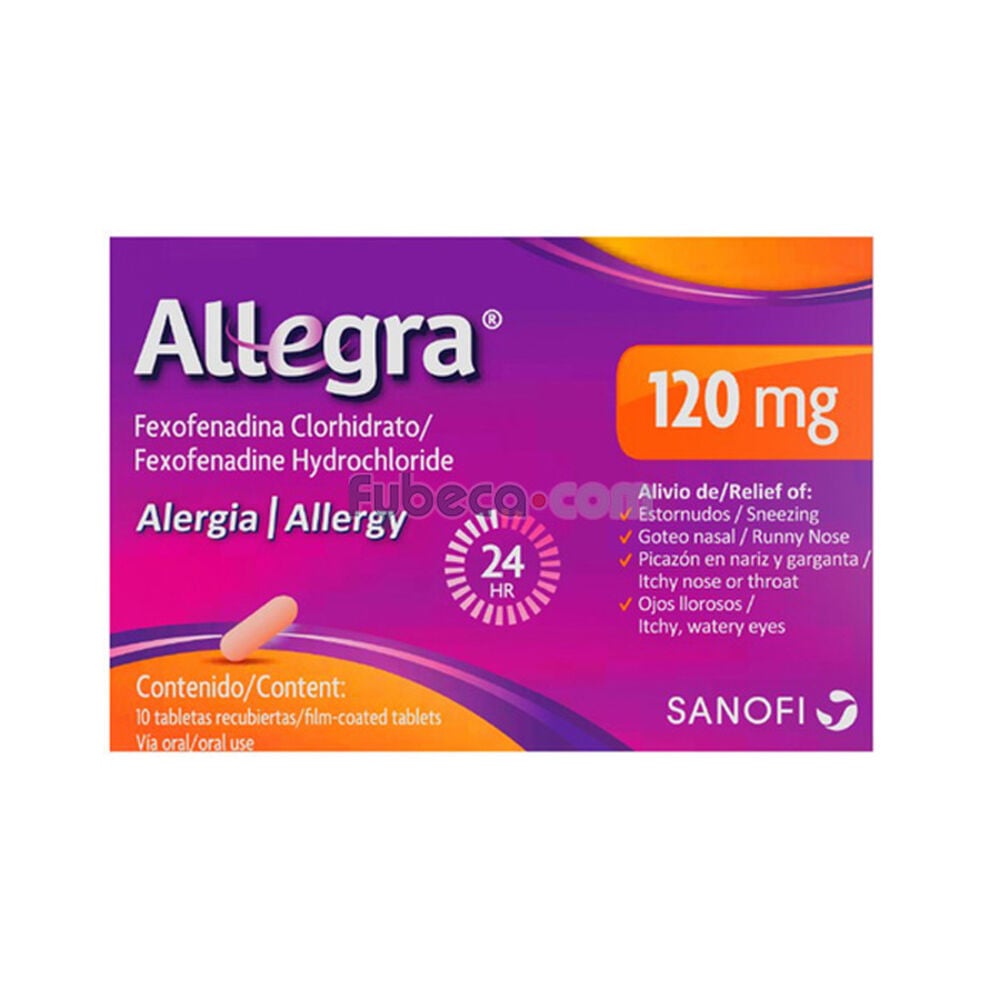 Allegra 120 Mg Unidad | Fybeca